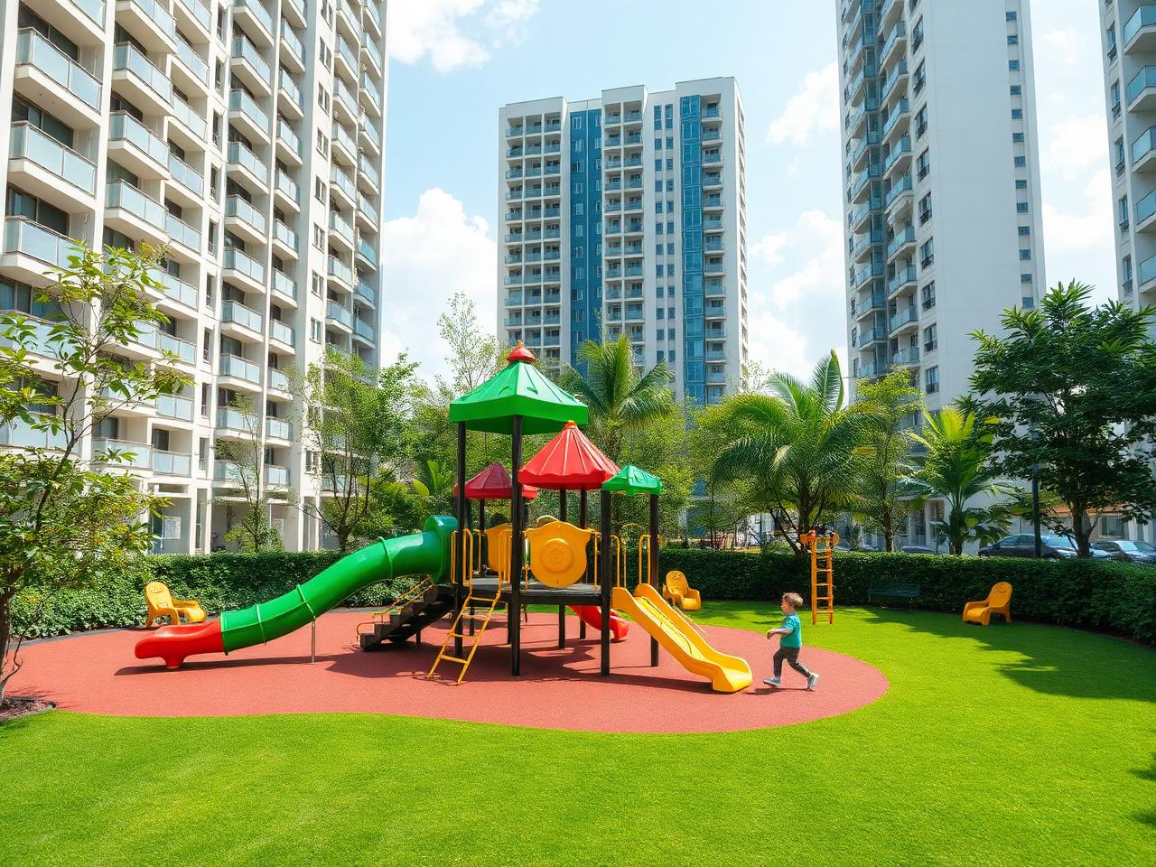Playground e áreas verdes